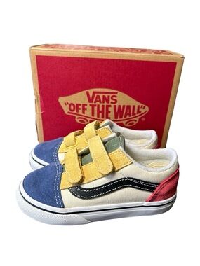 Vans Old Skool Toddler Size 9 Colorblock Sneakers Kids Skate Shoes Low Top